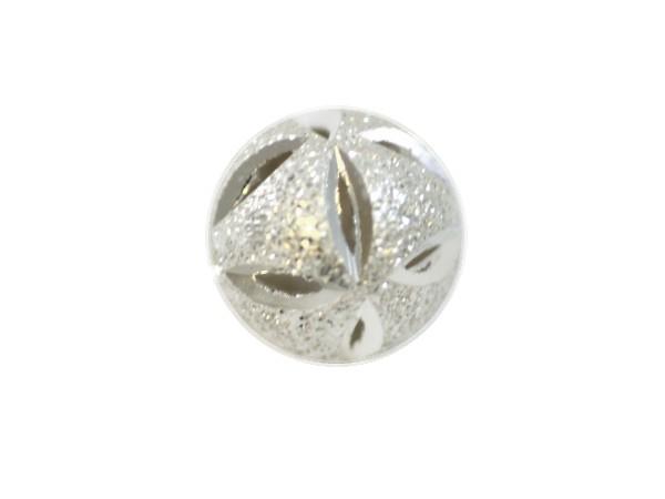 Zilver bal fantasie - diamant 8,00 mm